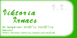viktoria krnacs business card